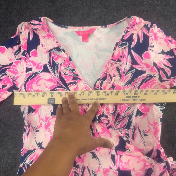 Lilly Pulitzer‎ Rilla Romper Wrap Shorts Size Medium - Picture 5 of 10